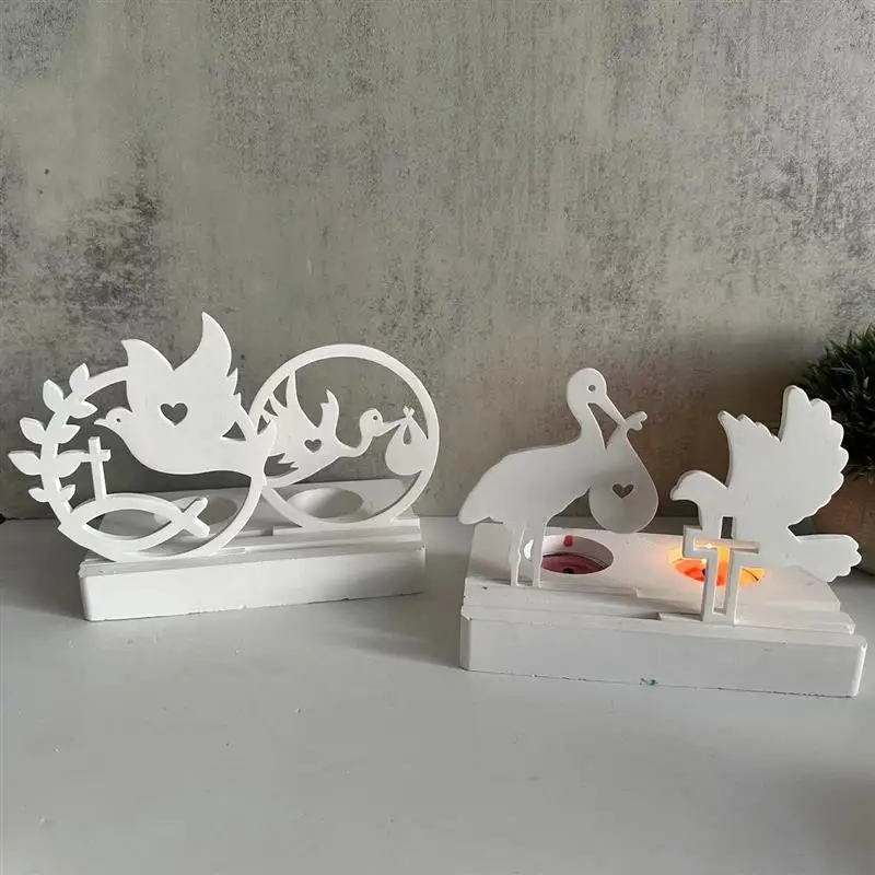 Love Bird Shaped Silicone Mold Animal Plaster Cement Ornament Making Tools Home Decoration Resin Casting Aromatherapy Mould