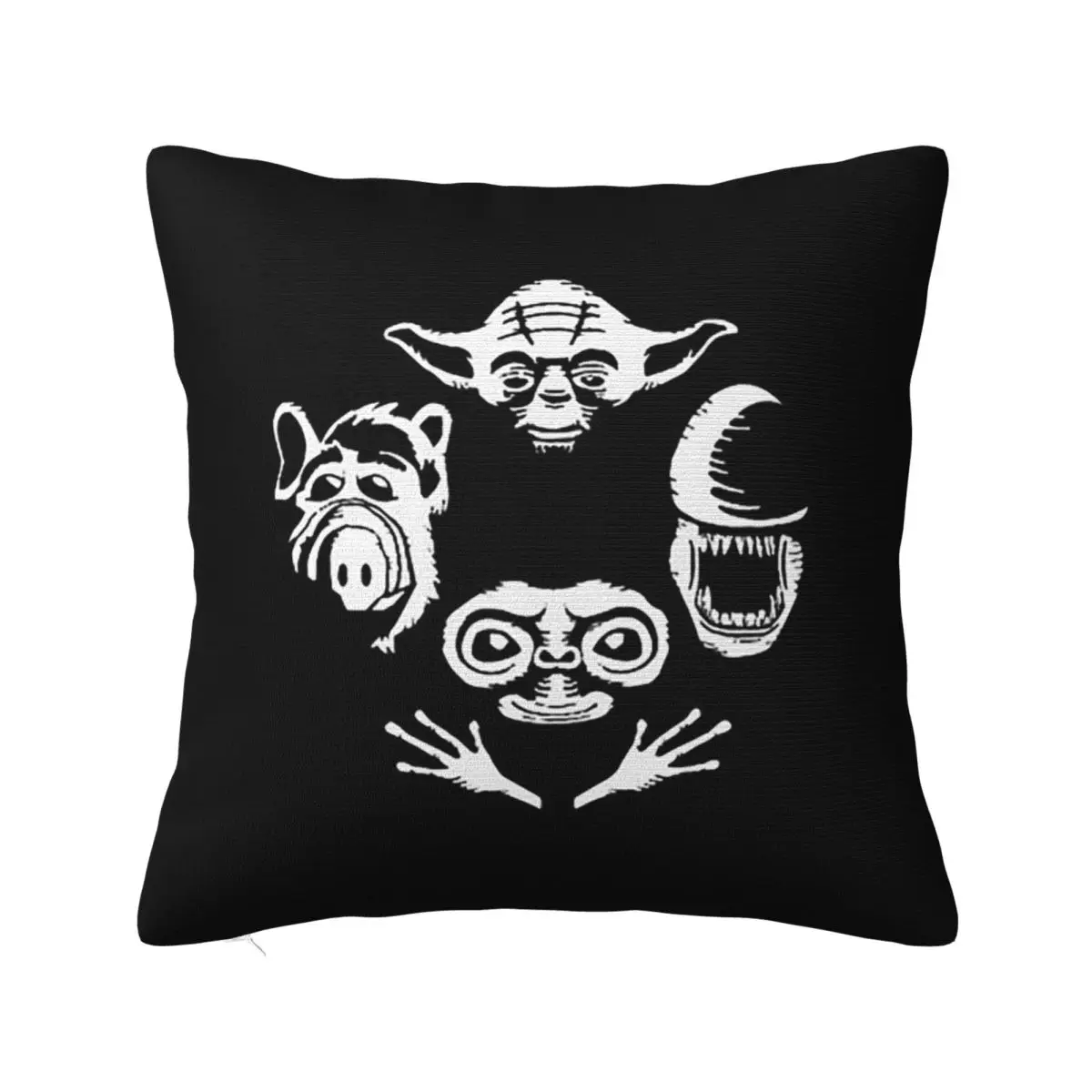 Alf Alien Life Form Square Pillowcase Pillow Cover Polyester Cushion Zip Decorative Comfort Throw Pillow for Home Car