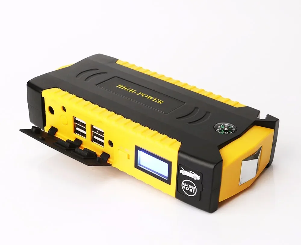 

Instant Auto Emergency Jump Starter with Built-in Air Compressor and Power Bank in One