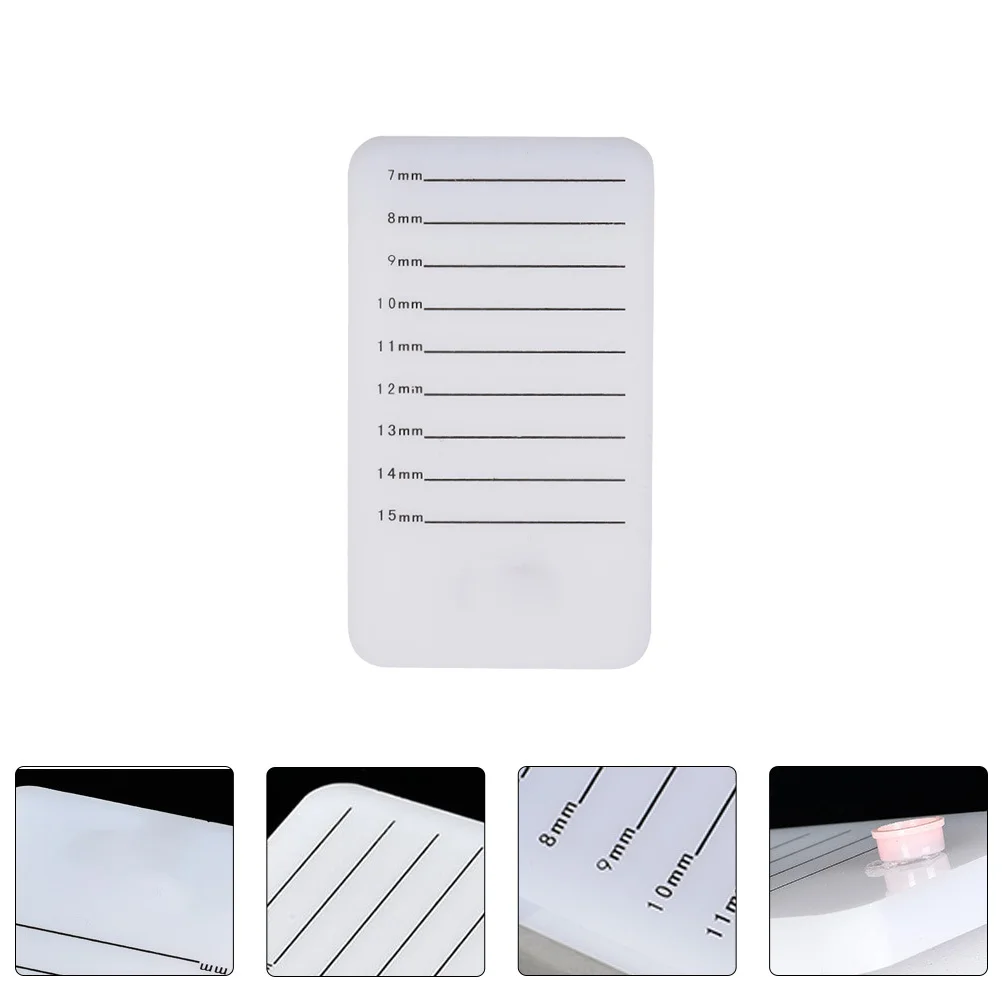 Eyelash Extensions Tray Transparent with Scale False Lashes Holder Smooth Surface for Grafting Eyelash Pads Easy Pick Up Tool