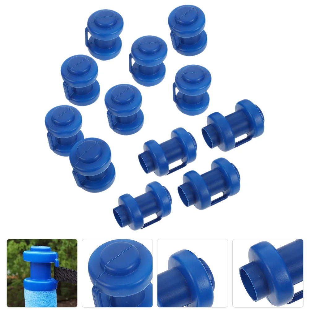 12 Pcs Trampoline Tube Cup Railing Top Cover Column Lid (cup Hat) Pieces Small Caps Rod Compact Part Thing