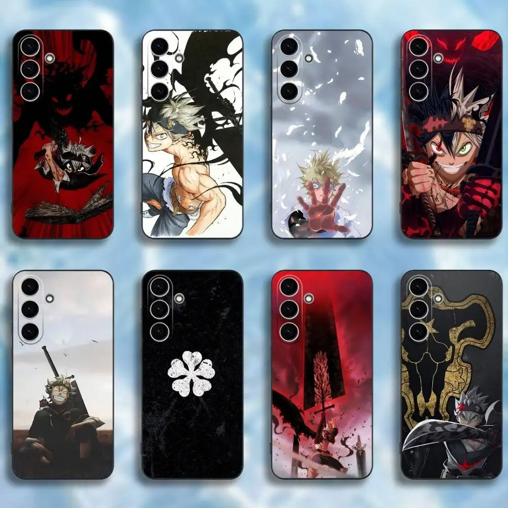 

A-Asta black clover Phone Case For Samsung Galaxy A73,A72,A71,A70,A53,A52,A51,Others Soft Black Cover