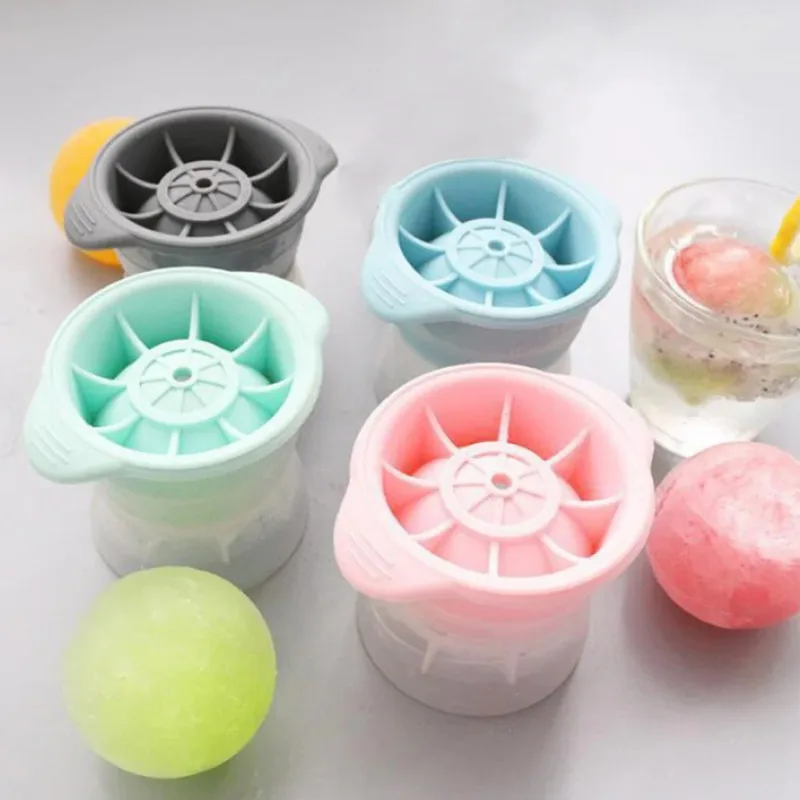 1pcs Silicone Ball Round Ice Grid Mold Liquid Buckets Household Kitchen Tools for Round Whiskey Ball Ice Cube Grinding Tool