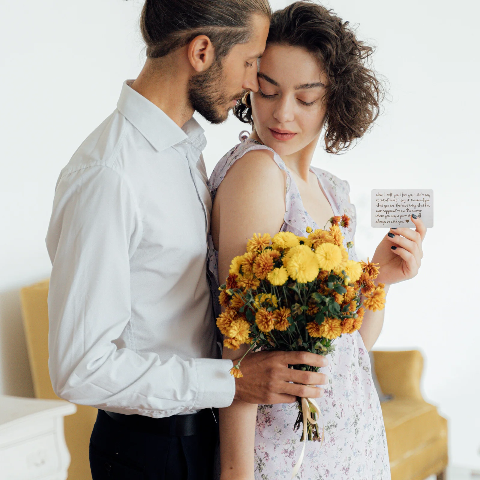 

Stainless Steel Wallet Card Engraved Insert For Anniversary Valentine'S Day Gift Metal Wallet Insert Decor