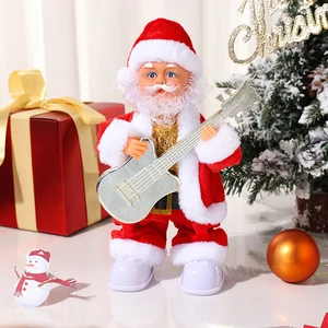 Santa Claus doll for children, electric musical, hip Dancing, playing guitar, ornament with music, party decoration, gift for children 8 Main Sales Santa Dance - №5