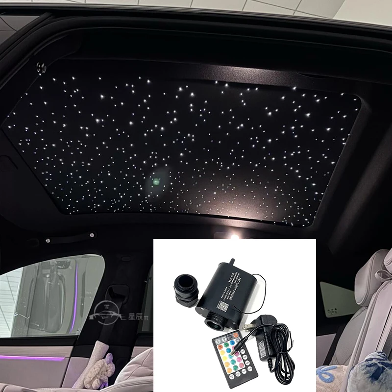 

Optical fiber Light kit Bluetooth APP Control Starry Car LED Kid Room RGB COLOR 12V RF 28Key control LED NEW 16w Star ceiling