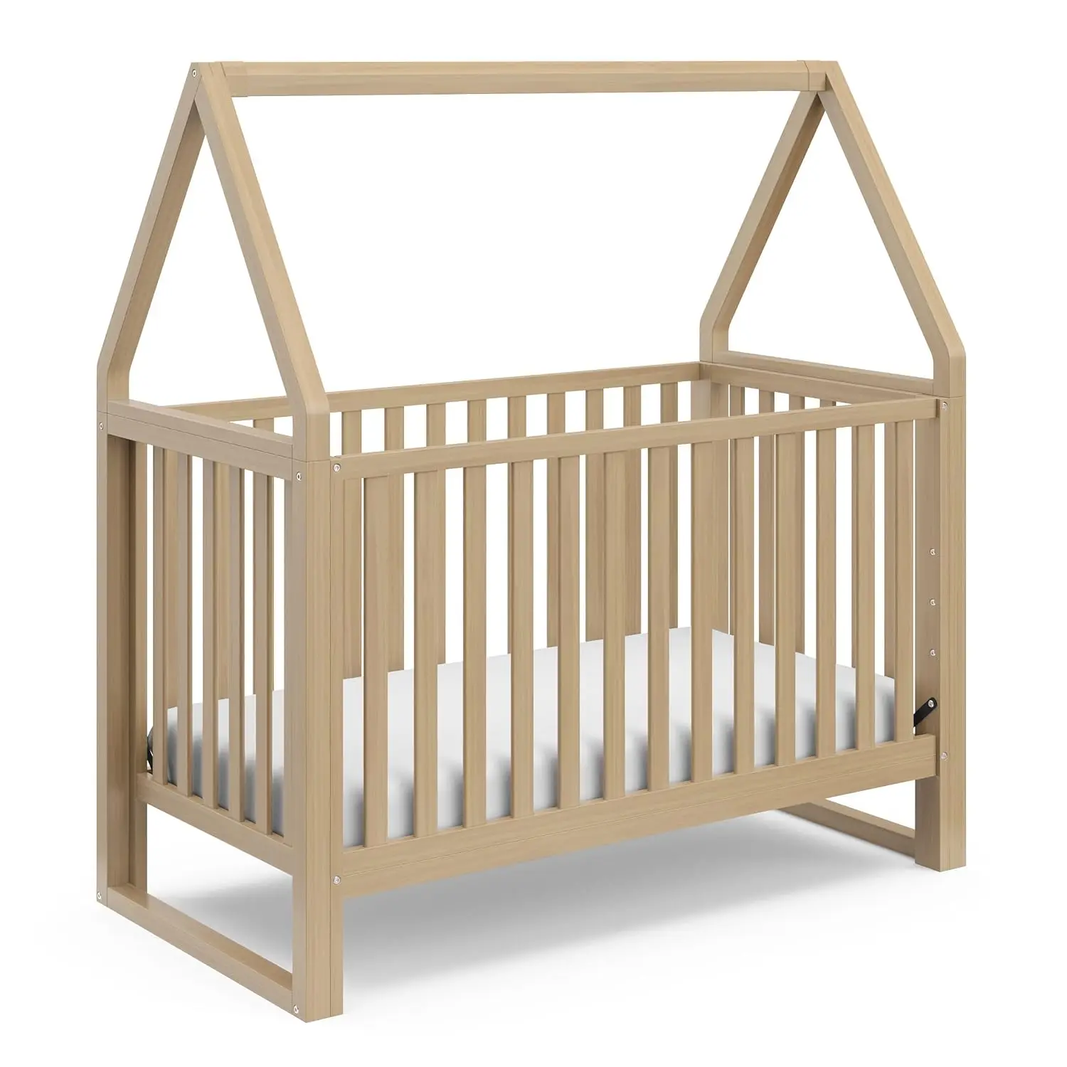 

Storkcraft Orchard 6-in-1 Convertible Crib (Driftwood) – GREENGUARD Gold Certified, Converts to Toddler Bed, Full-Size Bed, Play