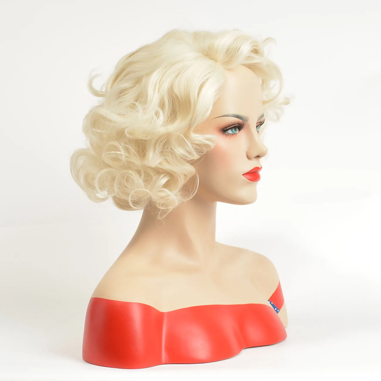 MSIWIGS Ricci Corti Bianco Bionda Parrucche African American Afro Sintetico Rosa Marrone Nero Falso Dei Capelli per le Donne di Trasporto Cap