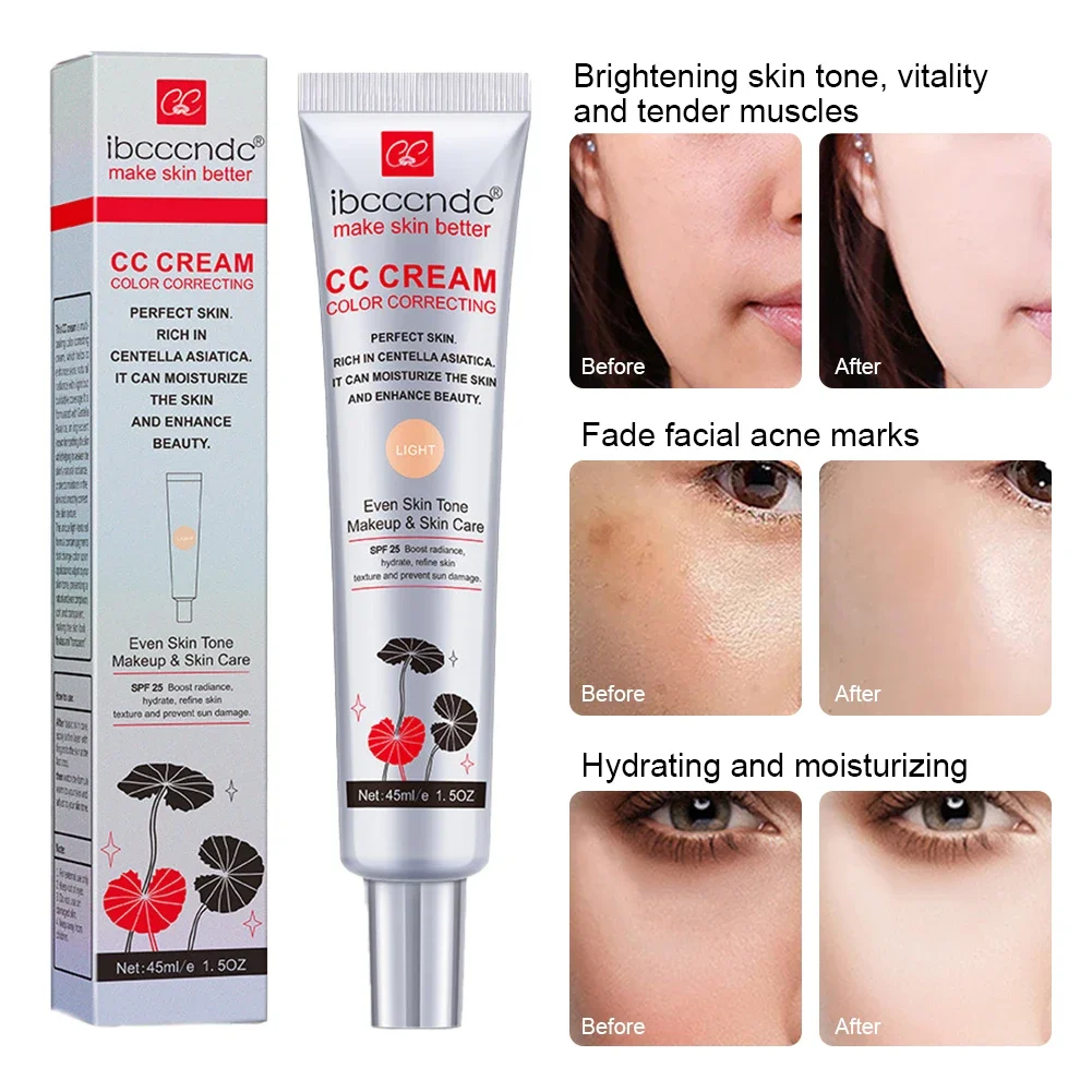 Moisturizing Correcting CC Cream Waterproof Anti-sweat Makeup Before Concealer Lasting Women Makeup Protect Skin erborian Make