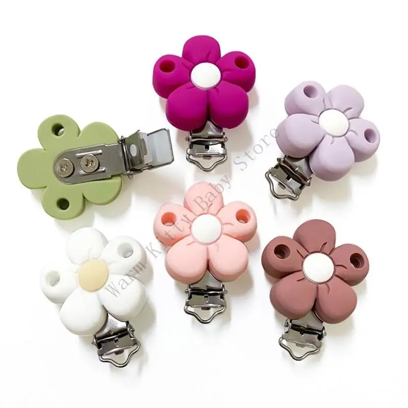 

Xxfe Baby Pacifier Clip оснащен пищевым классом силиконового цветочного очарования