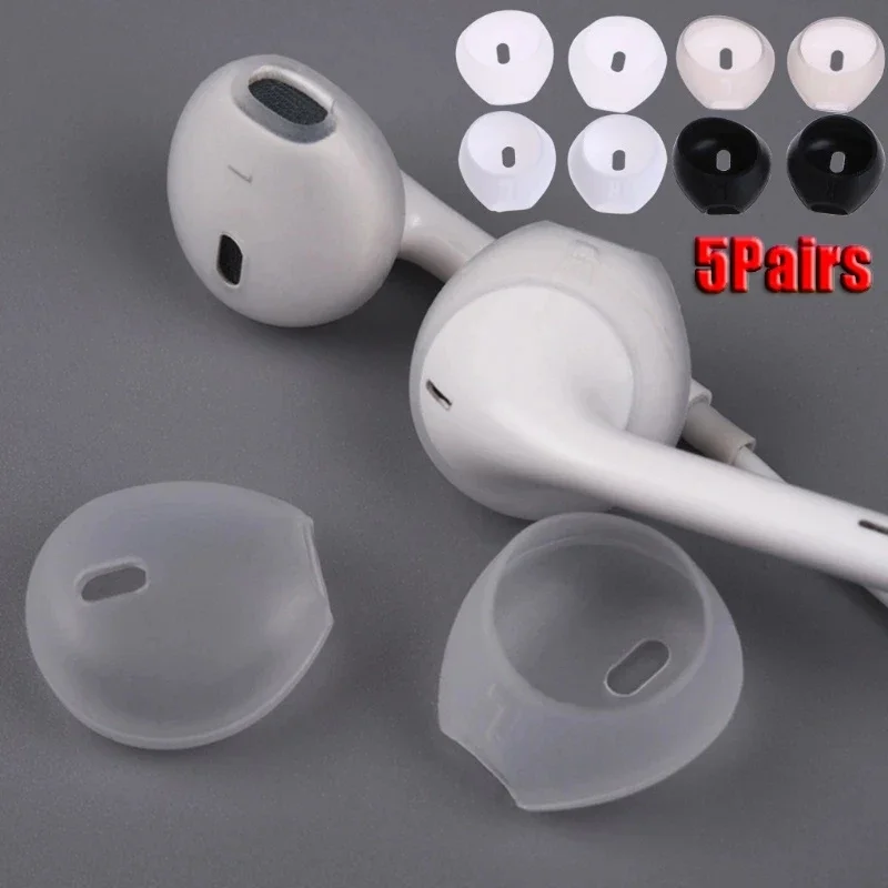 

1-5Pairs Earphones Silicone Anti-Lost Ear Caps for Airpods IPhone Headphones Headset Eartip Earbuds Soft Earphone Cap Cover