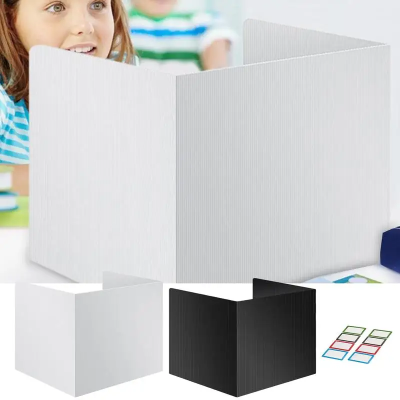 4pcs Privacy Student Desks Sneeze Guard Panel Folder Desk Divider Boards Desktop Testing Panel Study Carrel Classroom School