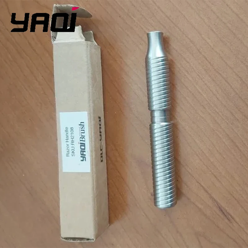 2026 Hot Sale YAQI 88mm Solid Stainless Steel Material Safety Razor Handle Provide Comfortable Grip Ergonomic Design