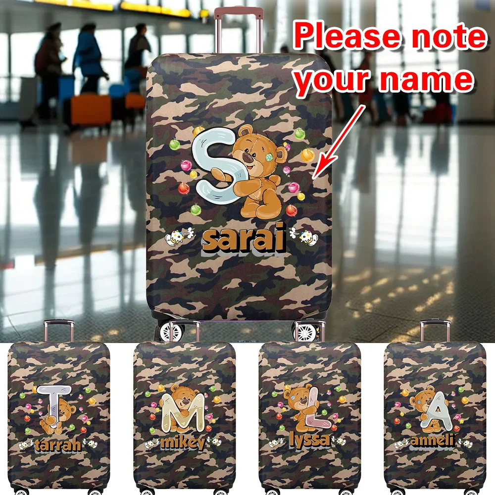 Personalized Customized Name Fashion Luggage Cover Wear Resistant Dustproof Protector Covers Suitcase Suit for 18-32 Inch Bag