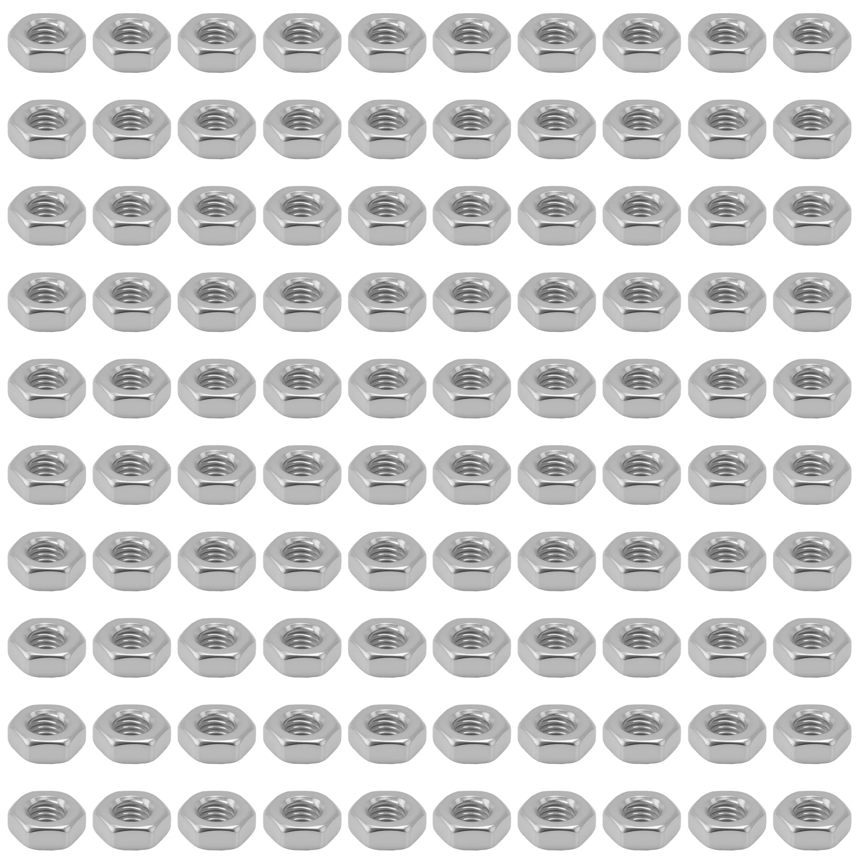 ABLG & Metric M3 Hex Nuts 304 Stainless Steel Fastener DIN934 100pcs for Bolt