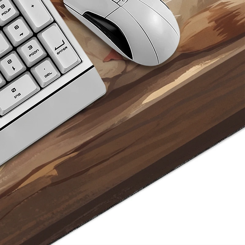 Orange Cat Mouse Pad Gaming printon demand Computer Mousepad XXL Playmat Carpet Natural Rubber Office Mice Pad
