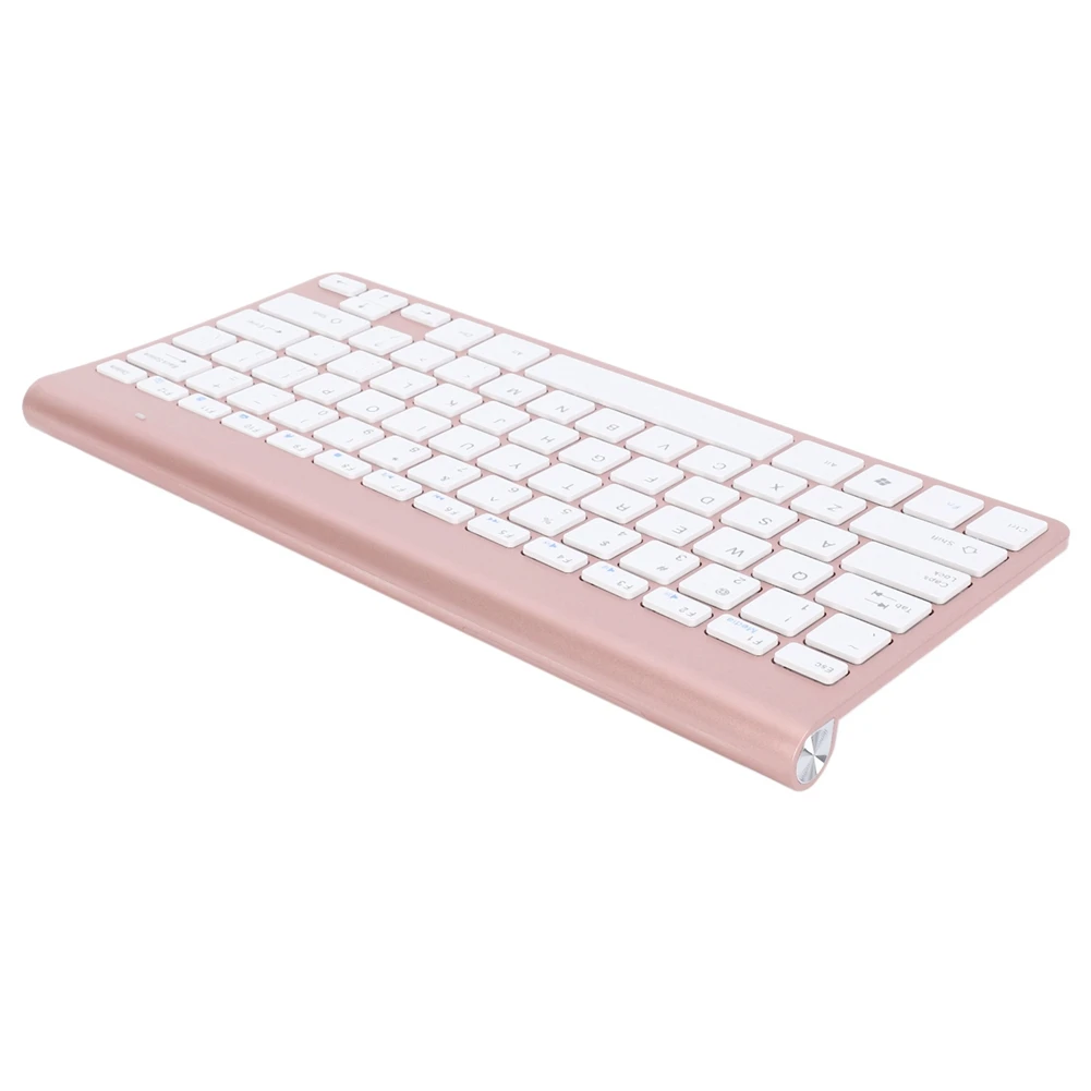 Stylish-2X 2.4Ghz Ultra-Thin Wireless Keyboard And Mouse Combo With USB Receiver Mouse Keyboard Set(Rose Gold)