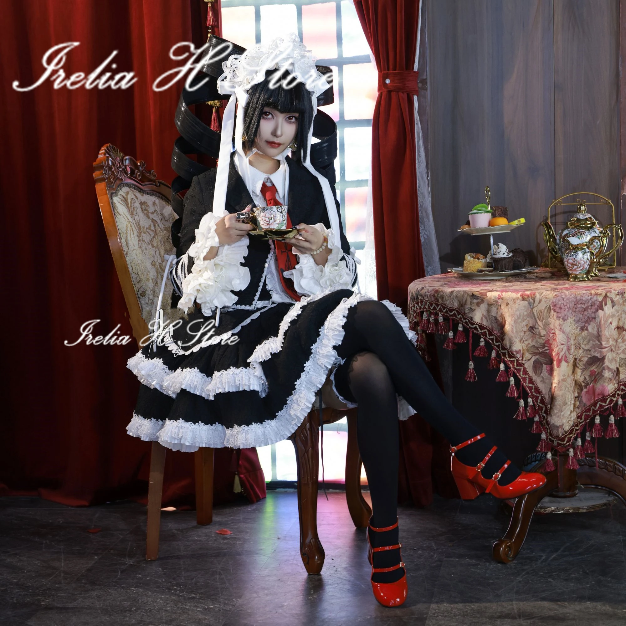 

Irelia H Store Danganronpa: Trigger Happy Havoc yasuhiro taeko Celestia Ludenberg Cosplay Costume women Gothic Lolita dress