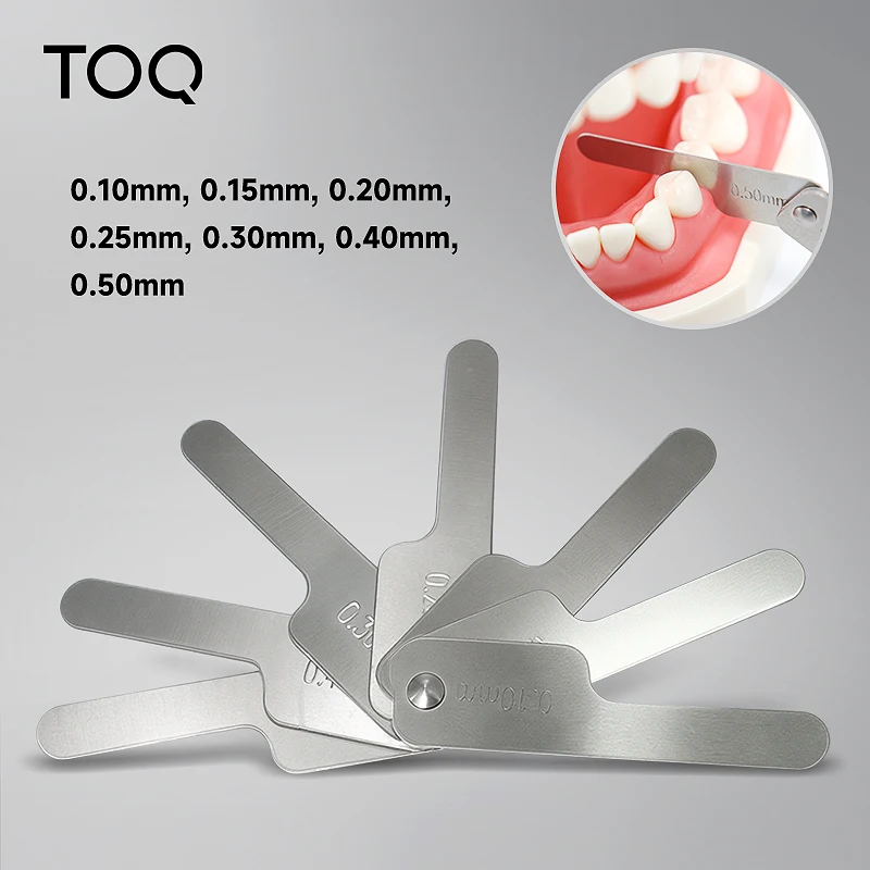 TOQ Dental IPR Gauge Stainless Steel Orthodontic Interproximal Reduction Gauge Tooth Gap Measuring Ruler for Orthodontic Clinic