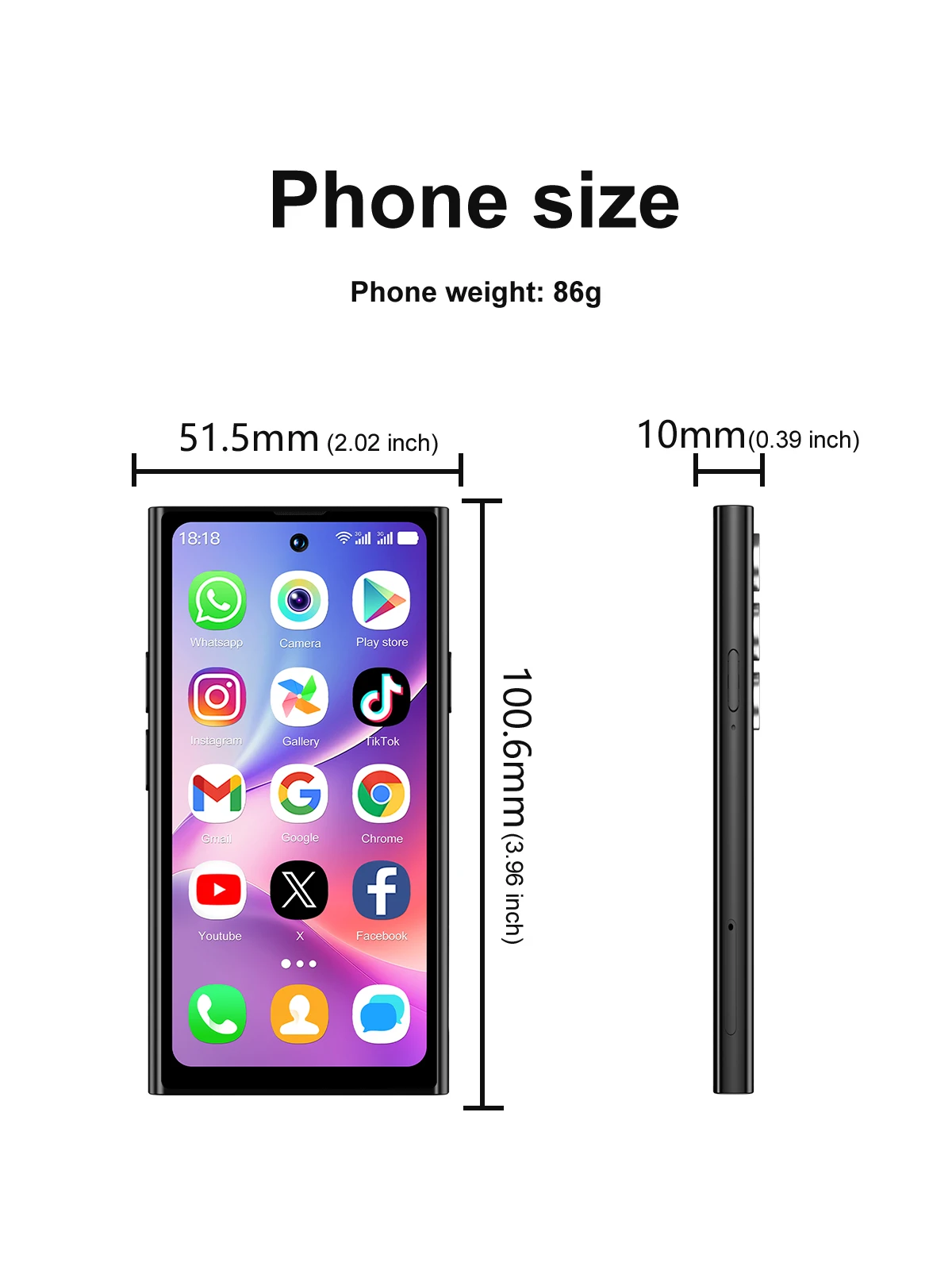SERVO S27 MINI Android OS Mini Smartphone 4G LTE 16GB/64GB ROM Play Store WiFi Face Unlock 2 SIM 4.0" Pocket Small Smart Phones