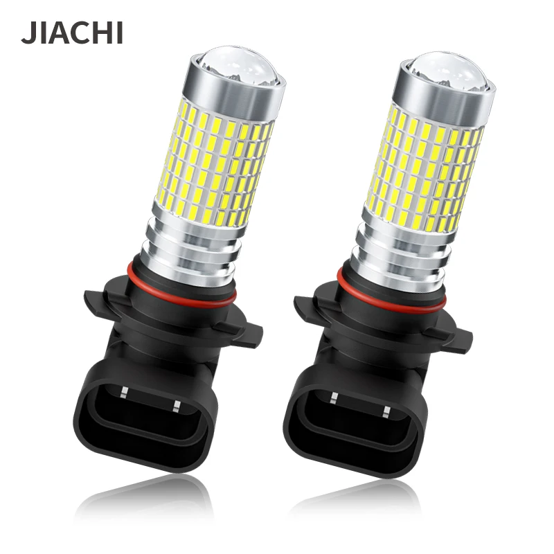 

jiachi 2pcs White Color H10 Led Auto Fog Lights Bulb 12-24V 3014 144 Chip 1400LM with Lens H4 H7 H8 H11 Car Daytime Driving Lamp