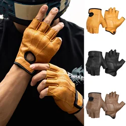 Motowolf Summer Motorcycle Gloves Fingerless Leather Men Women Waterproof Breathable Half Finger For Harley BMW Vespa