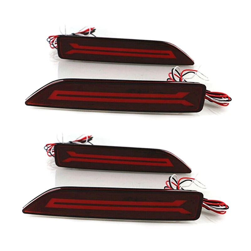 4PCS For Honda CRV CR-V 2007 2008 2009 Multi-Function LED Rear Bumper Light Rear Fog Lamp Auto Bulb Brake Light