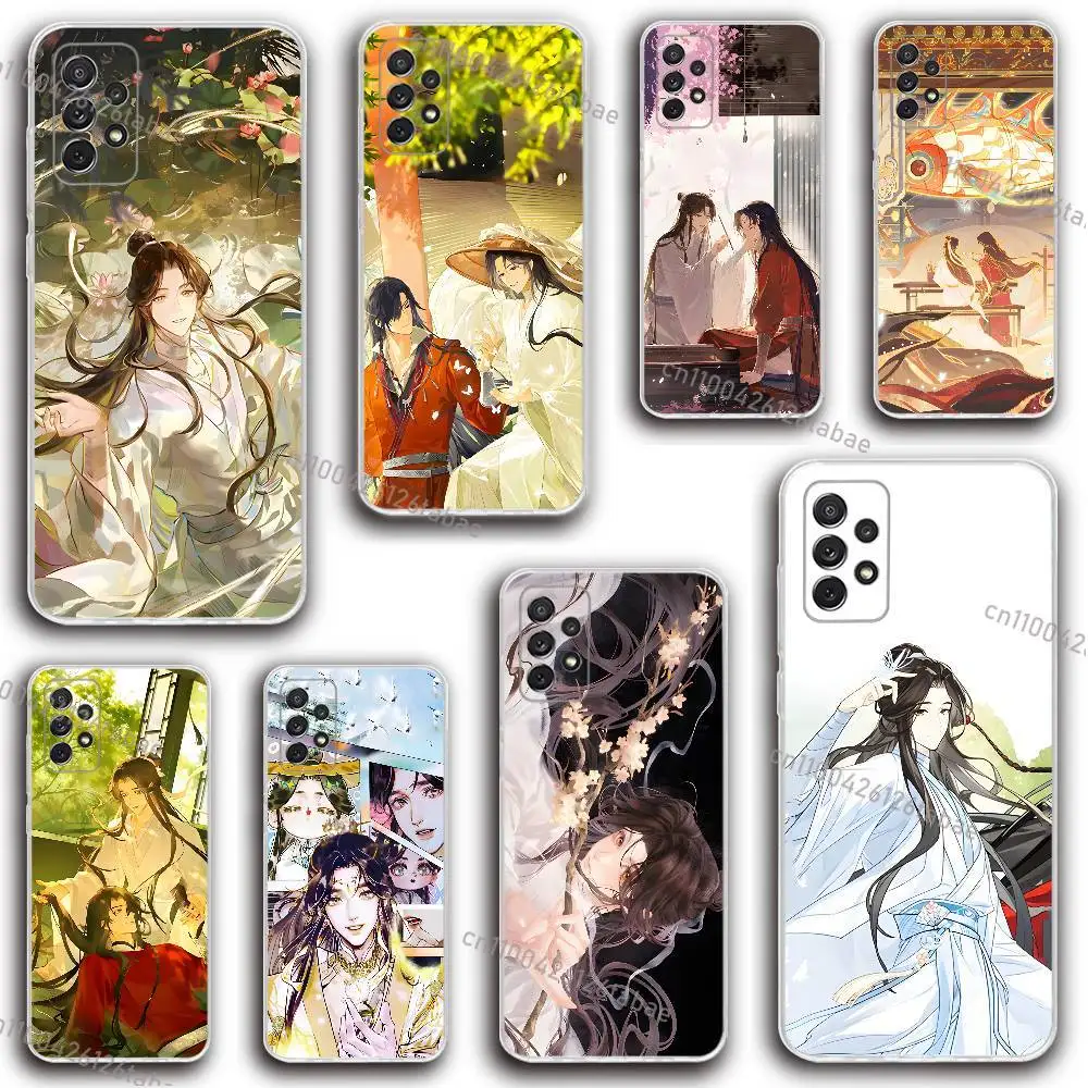 

HOT Xie-Lian Anime Hua-Cheng TGCF Phone Case Silicone For Samsung S30,23,21,22,20FE lite,S10,9PIus Note20ultra Soft Transparent