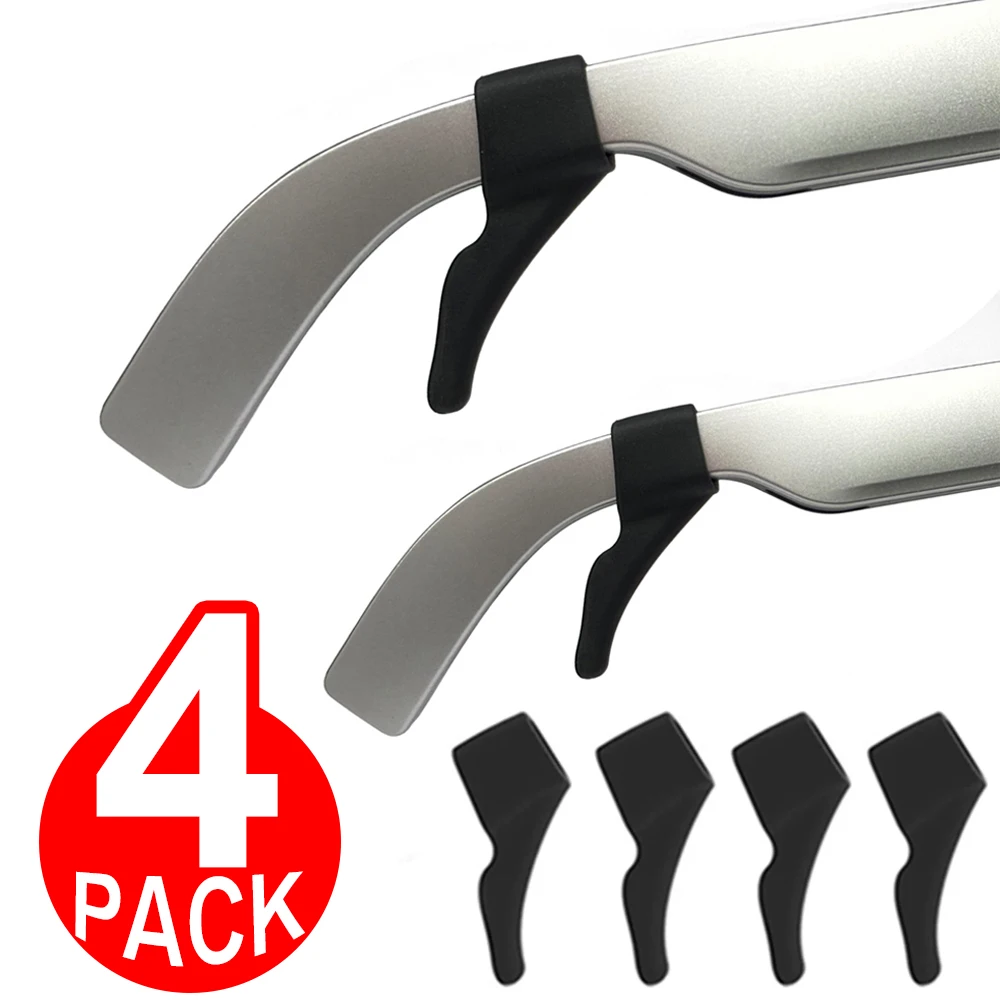 

2Pairs Smart Glasses Retainers Soft Anti Slip Elastic Silicone Ear Hook for Ray Ban Meta RayNeo Xreal Ergonomic Eyeglass Holder