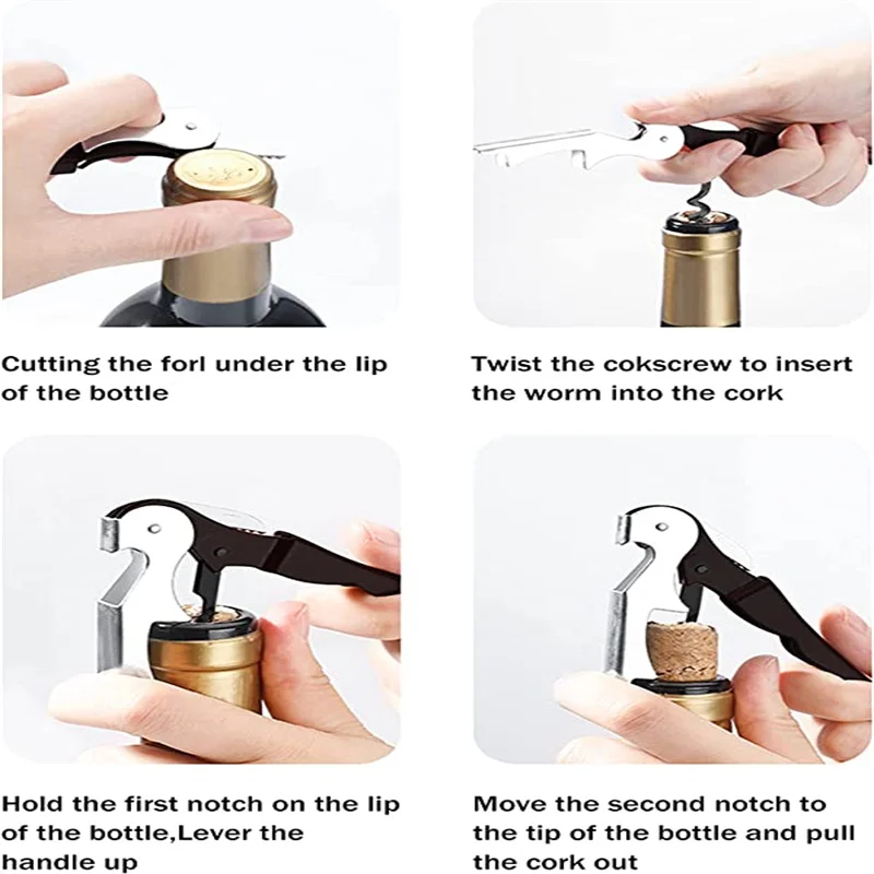 Professional Wine Opener,Bottle Opener For Beer or Wine,Waiters Corkscrew Wine Opener Waiters and Bartenders