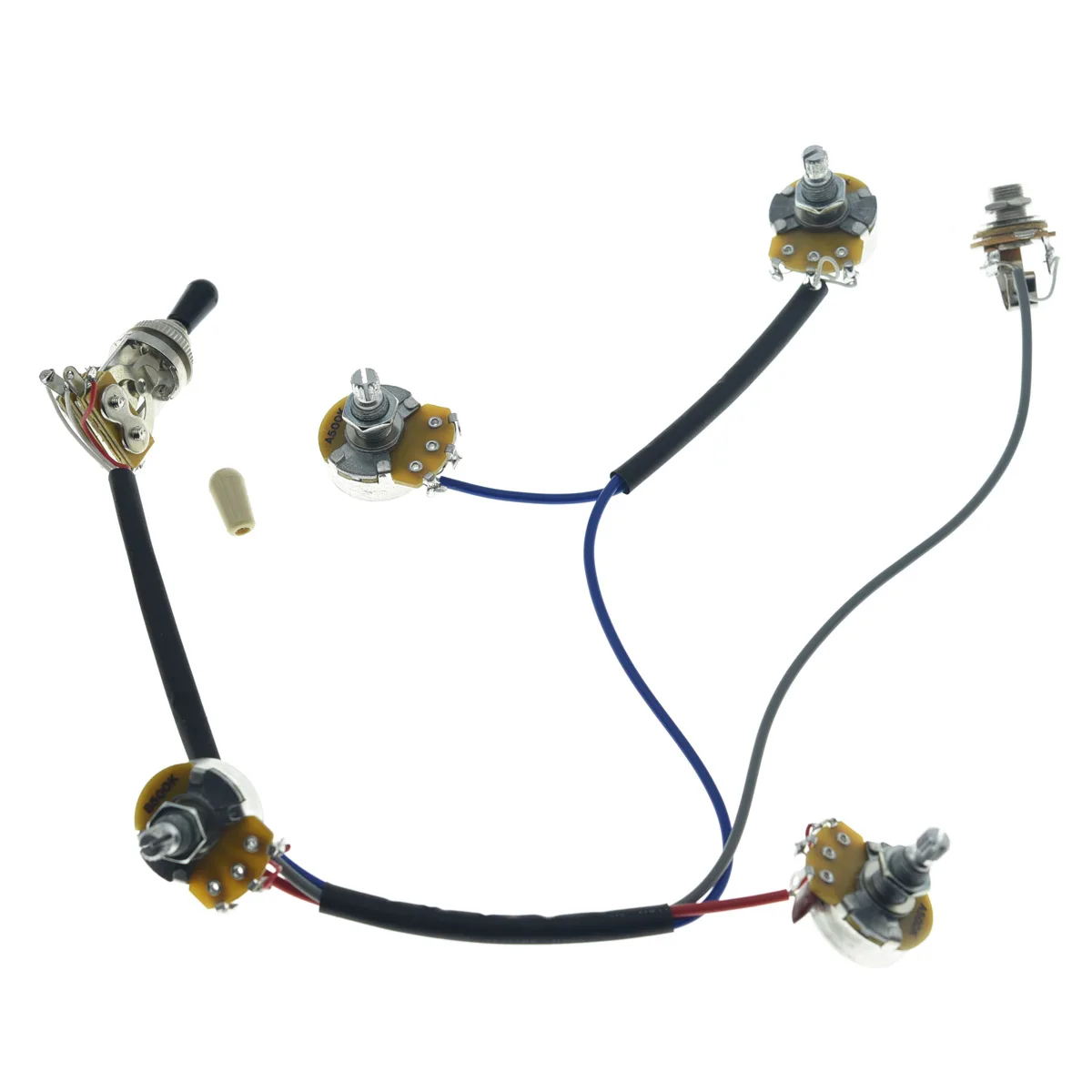 Arnés de cableado de guitarra sin soldadura Arnés de cableado precableado Humbucker con macetas de 500K y interruptor de palanca de 3 vías para Epiphone LP/SG/DOT