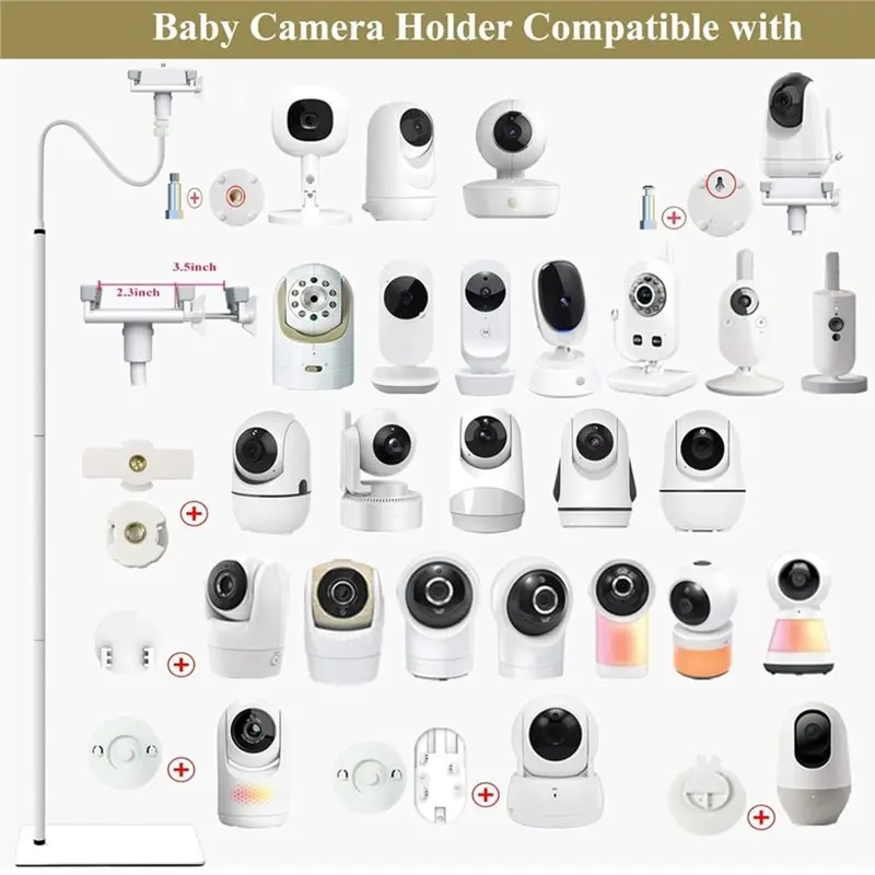 nanit-pro-flex、infant-optics-dxr-8-pro、vtech-momcozy、hellobaby用ベビーモニター床置きスタンドホルダーマウント