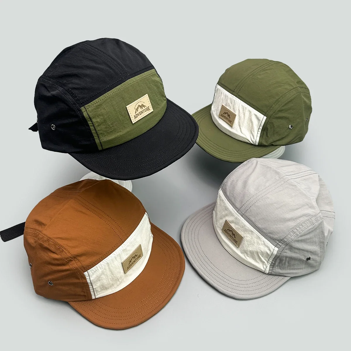 2026 Unisex Quick Drying Outdoors Letters Baseball Hats Versatile Short Eave Fashion Ins Sunshade Color Block Breathable Peaked
