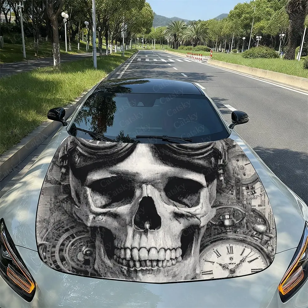 

Упаковка на капот двигателя автомобиля в стиле стимпанк, цветные виниловые наклейки, узоры грузовиков, капот двигателя, наклейки для украшения автомобильных запчастей, G