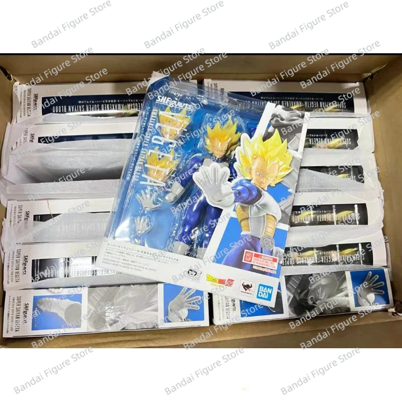 In Stock Bandai S.H.Figuarts SHF Super Saiyan Vegeta Awakened Super Saiyan Blood Dragon Ball Z Anime Action Figure Toy Model