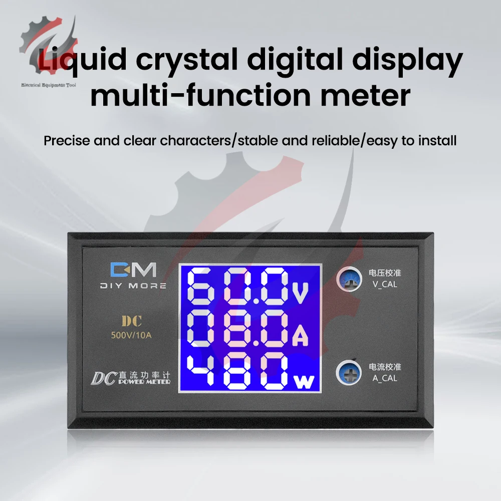 High Precision LCD Digital Voltmeter Ammeter Wattmeter DC 0-500V 0-10A 0-999W Power Current Voltage Tester Meter Detector