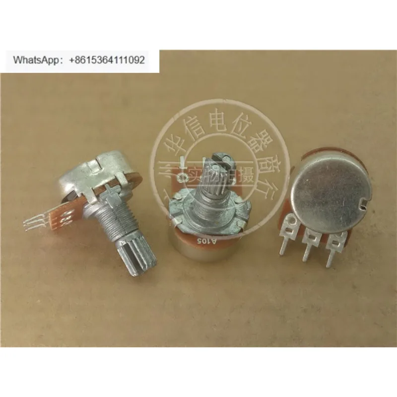 

10Pcs Diaphragm 148 Single Potentiometer A1M Shank Length 15MM Flower Belt Step 41 Point A1M