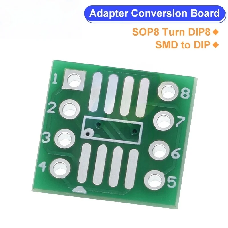 XCW 10PCS SOP8 Turn DIP8 SMD zu DIP Adapter Sockel SOP8/TSSOP8/SOIC8/SSOP8 Board ZU DIP Adapter Konverter Platte 0,65mm 1,27mm
