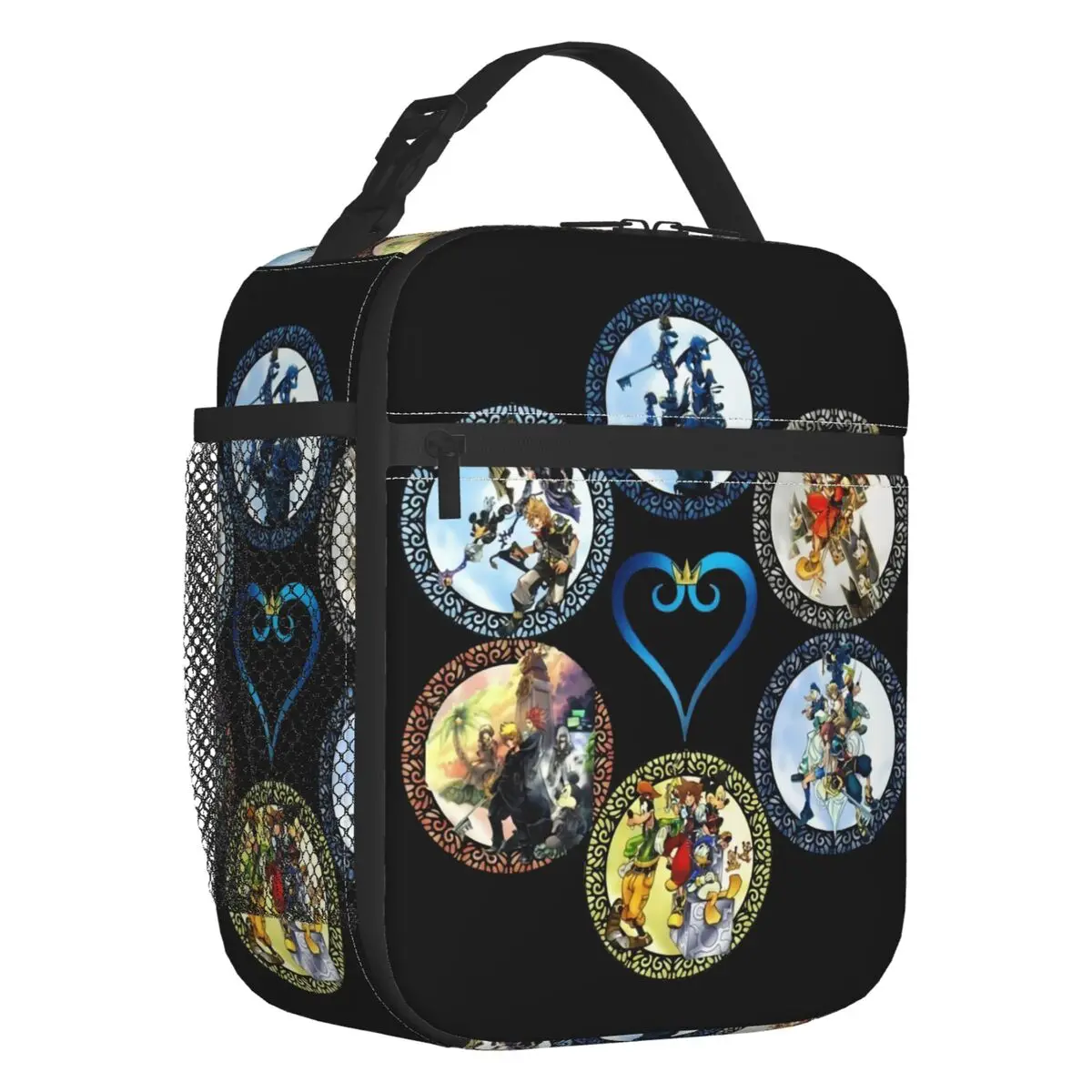 

Изготовленная на заказ коробка Kingdom Hearts, художественная изолированная сумка для обеда для женщин, портативная аниме-игра, термохолодильник, ланч-бокс, пляжный кемпинг, путешествия