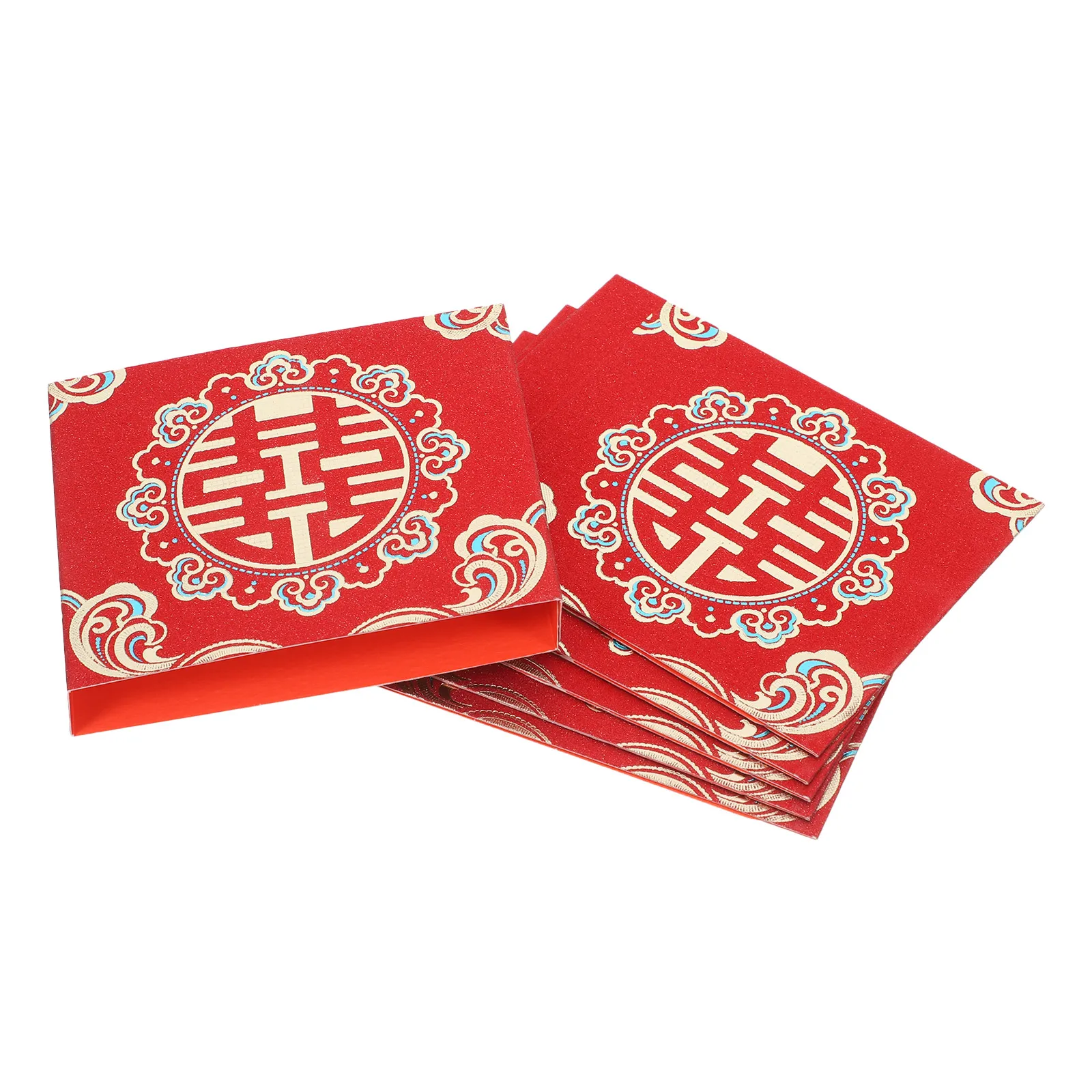 6pcs Red Envelope Wedding Money Bundle Cover Chinese Style Sand Paper Holder Engagement Seals Adequate Capacity