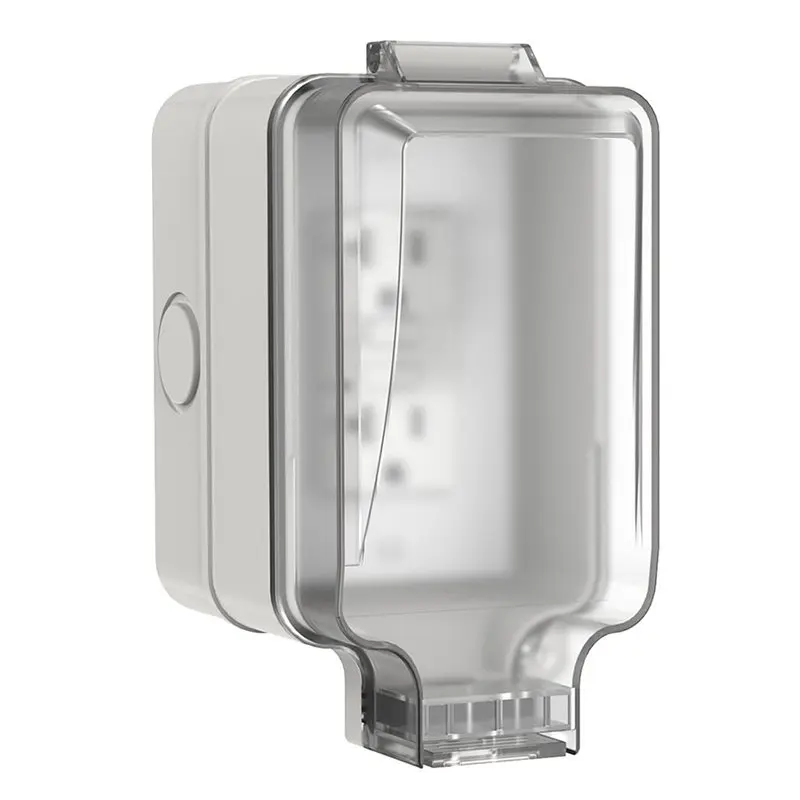 

ABGH-Outdoor Electrical Outlet Box,IP66 Waterproof & Lockable Enclosure,20A Rated With Double Socket For Gardens,Yards,Sports