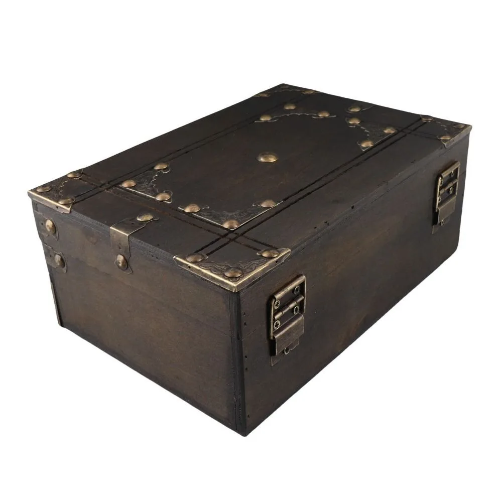 With Lid Wooden Storage Box Multifunctional Exquisite Workmanship Wooden Jewelry Box With Lock 9.3x6.3x3.54in Size