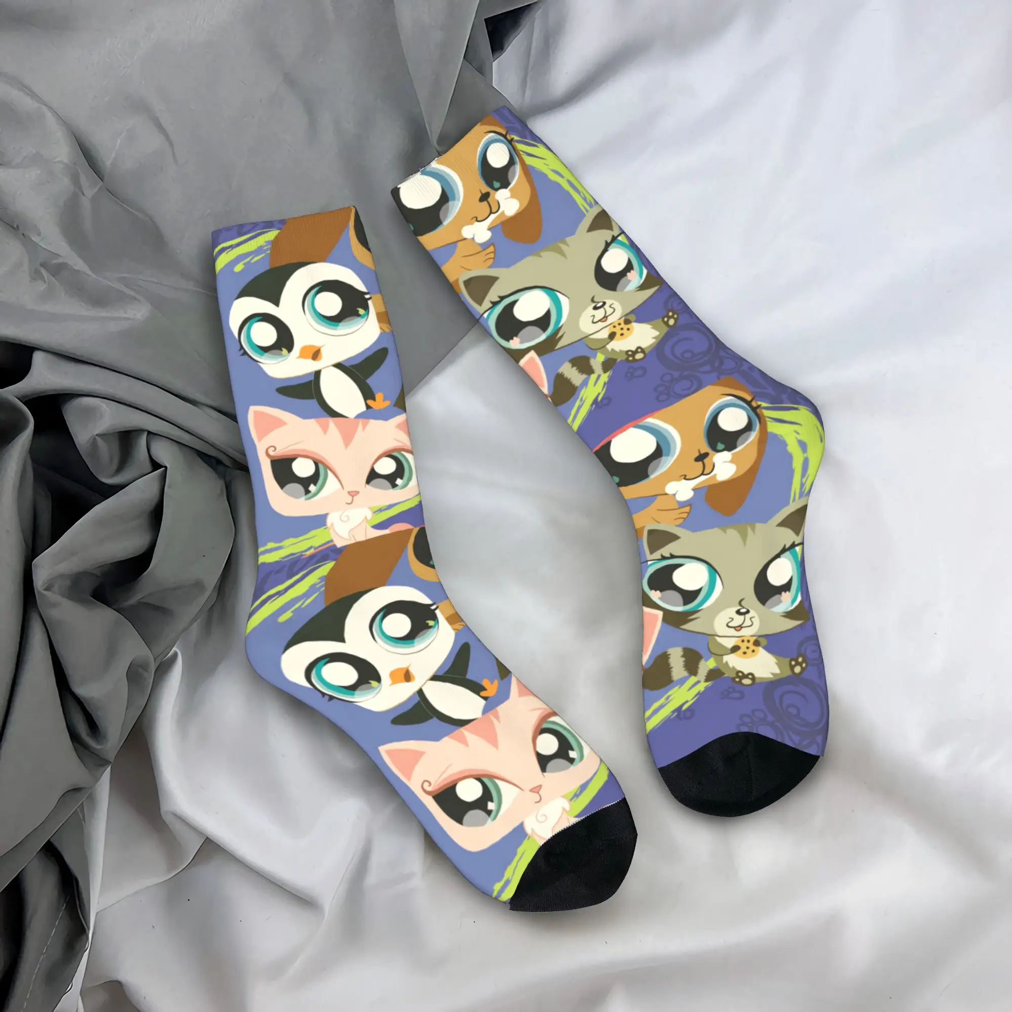 

Littlest Pet Shop, чулки для женщин и мужчин, мягкие дышащие носки в стиле Харадзюку, зимние нескользящие носки для скейтборда, подарок на день рождения