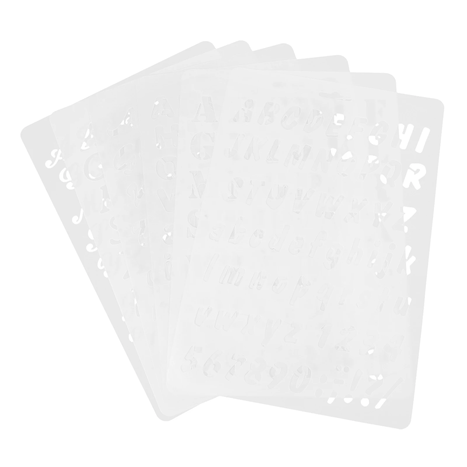 

6 Pcs Letter Template Spray Stencil Hollow Plastic for Painting Canvas Walls Wood Alphabet Tracing Craft Reusable Geometric