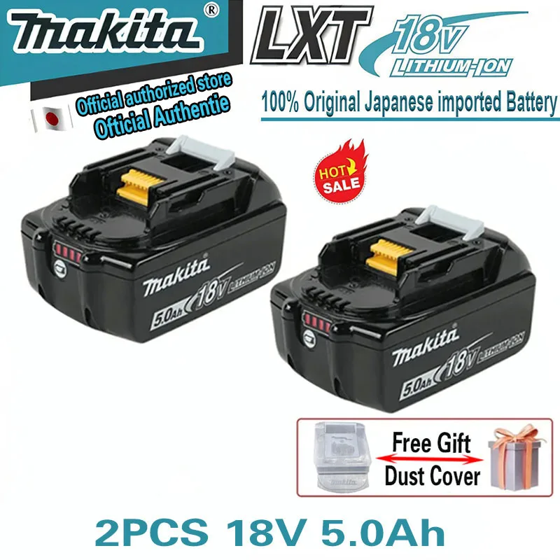 Original Makita 5Ah for Makita 18V Battery BL1830B BL1850B BL1850 BL1840 BL1860 BL1815 Replacement Lithium Battery