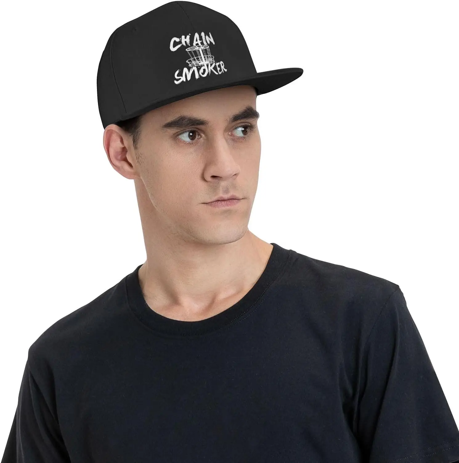 Chain Smoker Disc Golf Funny Flat Bill Hat The Perfect Accessory for a Playful Style Add Some Fun