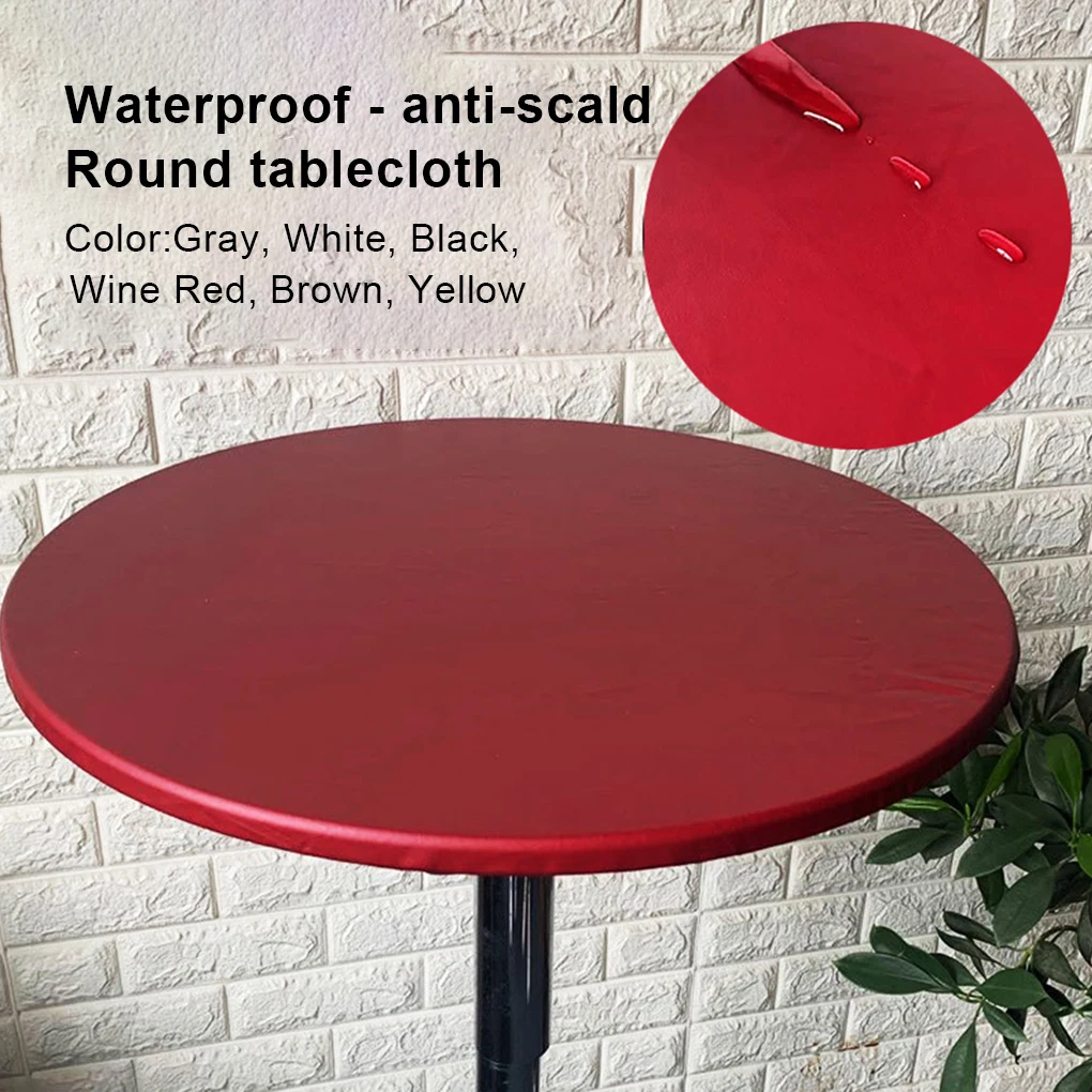 Круглая скатерть Водонепроницаемая скатерть Свадебная вечеринка Белый