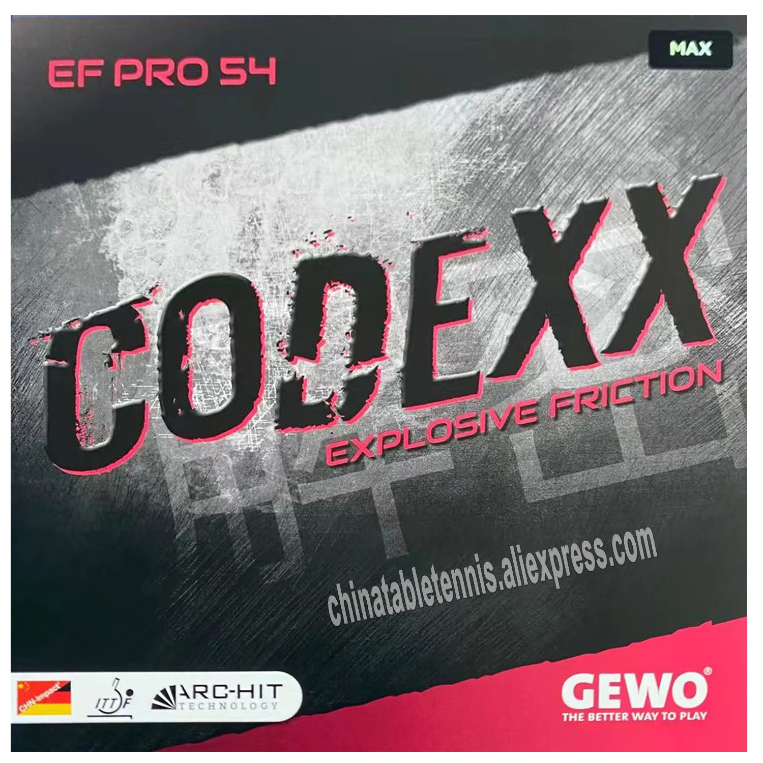 

GEWO CODEXX EF PRO 54 Explosive Friction Table Tennis Rubber (LEV KATSMAN Forehand) Original GEWO CODE XX Ping Pong Sponge