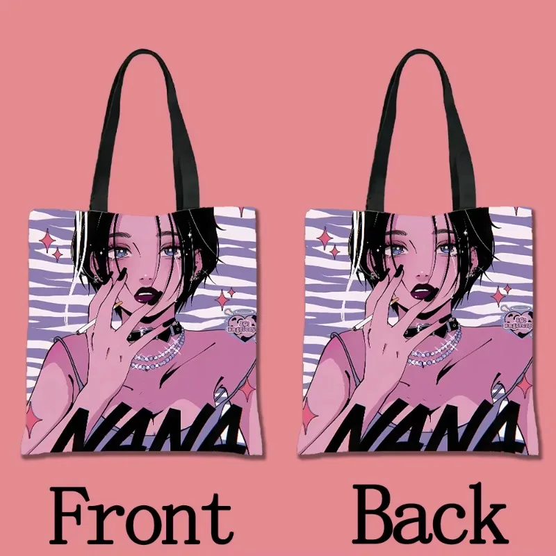 Nana Anime Design Handbag Retro Pattern Decorative Tote Bag Daily Casual Use Shoulder Bag, Large Capacity Practical Shopping Bag