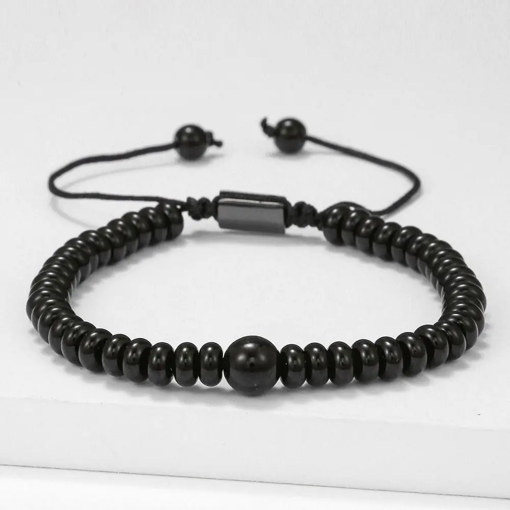 Fashion Square Volcanic Stone Bracelet Stone Woven Volcano Stone Woven Bracelet Personalized Matte